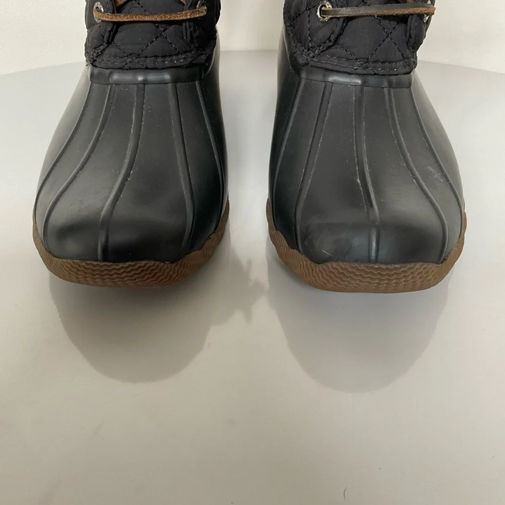 Sperry Black Waterproof Duck Boots. Size 7.5 Women's - Picture 4 of 11